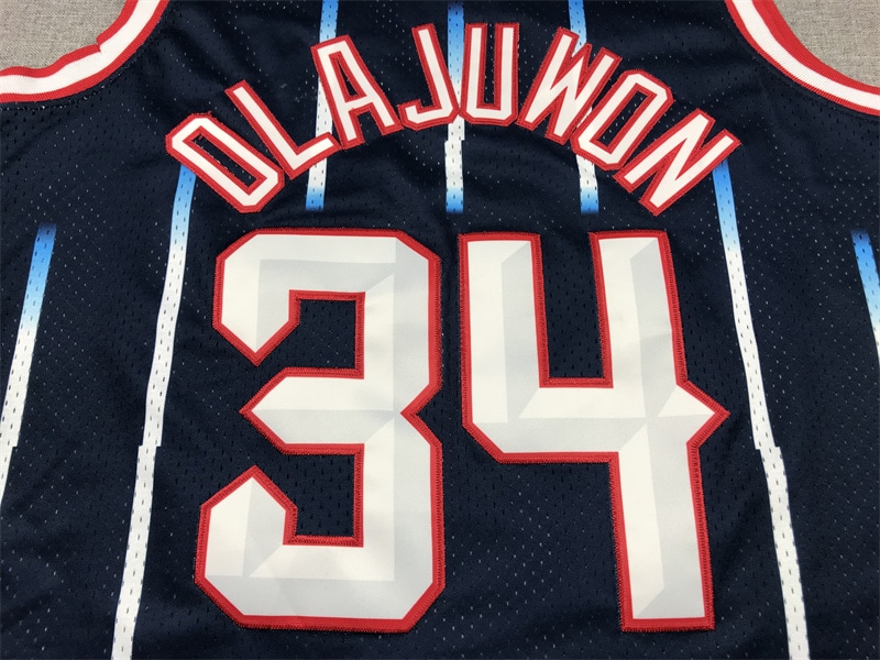 Camiseta Hakeem Olajuwon 34 Houston Rockets negro 4