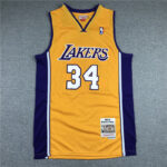 Camiseta Shaquille ONeal 34 Los Angeles Lakers amarilla