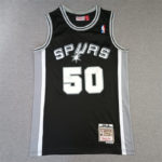 Camiseta David Robinson 50 San Antonio Spurs negra 1