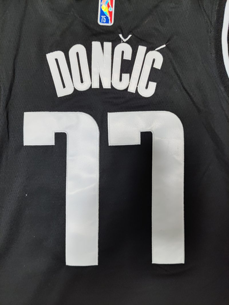 Lukas Doncic 77 Mavericks Black 75th Anniversary NBA MVP 2022 3