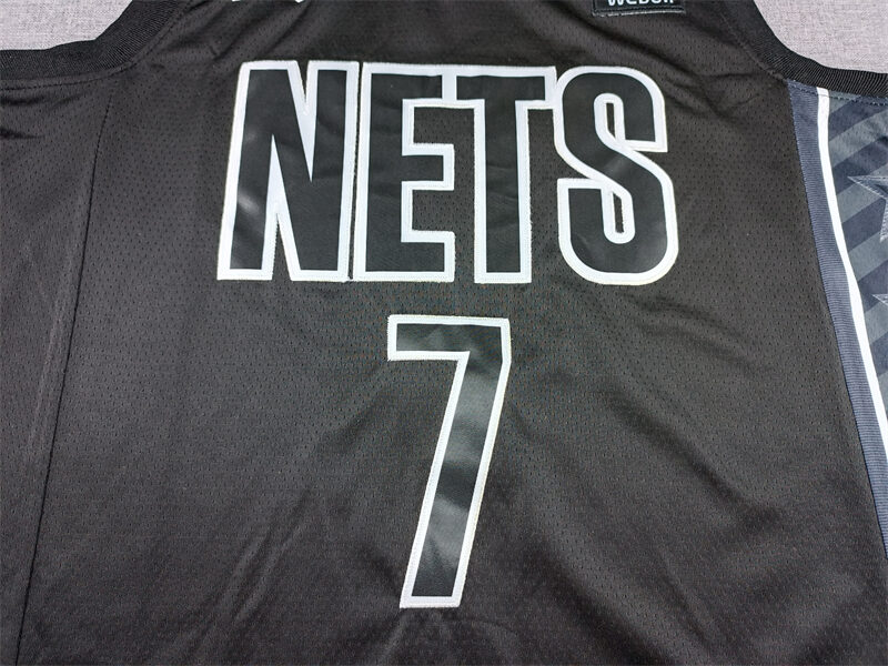 Camiseta Kevin Durant 7 Brooklyn Nets 2023 negra 2 rotated