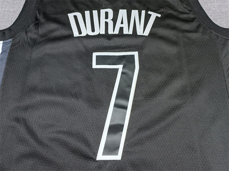 Camiseta Kevin Durant 7 Brooklyn Nets 2023 negra 4 rotated