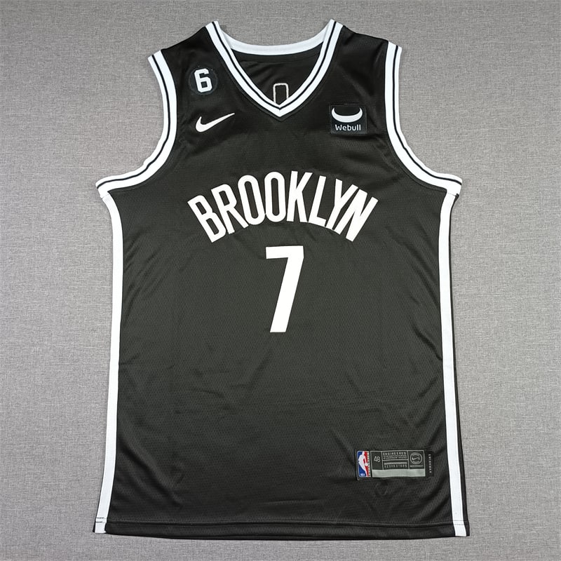 Camiseta Kevin Durant 7 Brooklyn Nets 2023 negra clasica 1