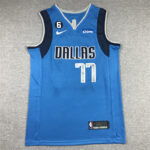 Camiseta Luka Doncic 77 Dallas Mavericks 2023 azul claro