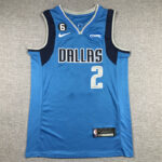 Camiseta Kyrie Irving 02 Dallas Mavericks 2023 azul claro