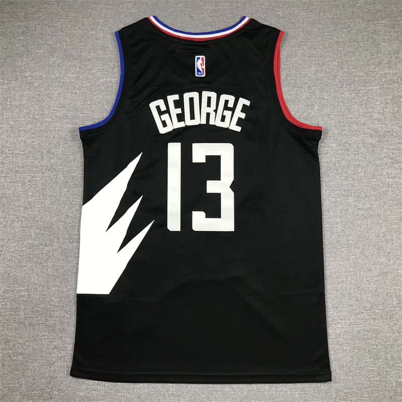Camiseta Paul George 13 Los Angeles Clippers 2023 negro 3