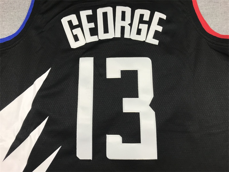Camiseta Paul George 13 Los Angeles Clippers 2023 negro 4