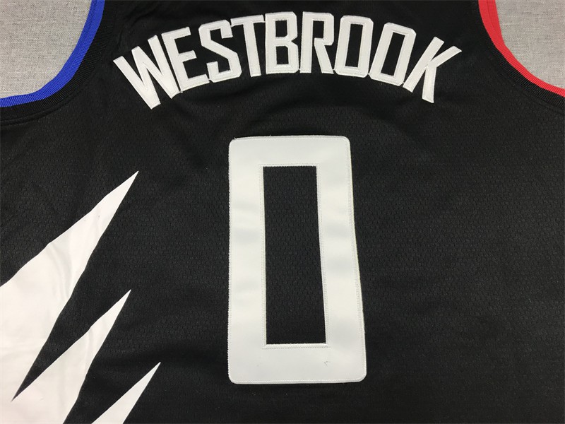 Camiseta Russell Westbrook 0 Los Angeles Clippers negro 3