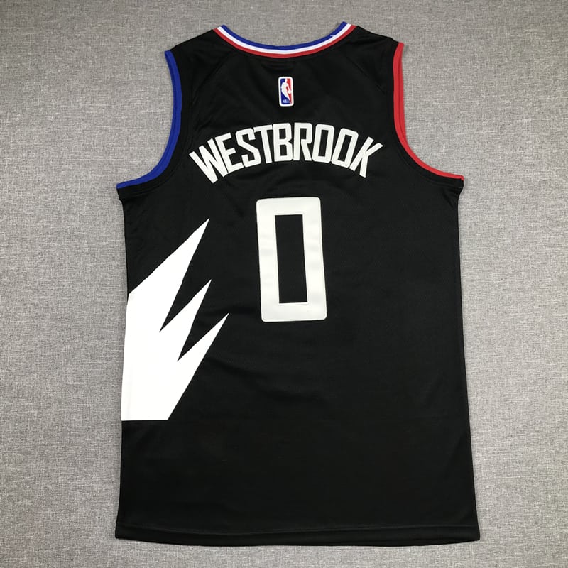 Camiseta Russell Westbrook 0 Los Angeles Clippers negro 4