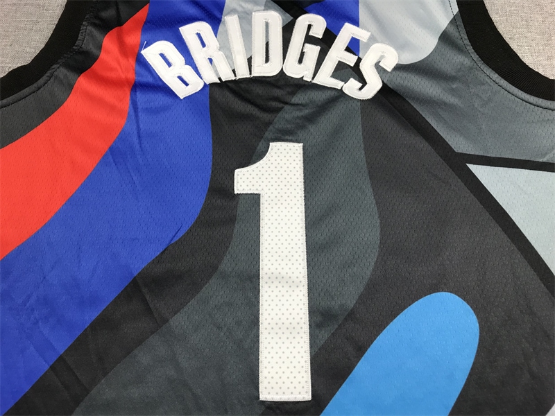 Camiseta Mikal Bridges 7 Nets The City 2024 4