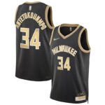 Camiseta Giannis Antetokounmpo 34 NBA Black Select Series 2024