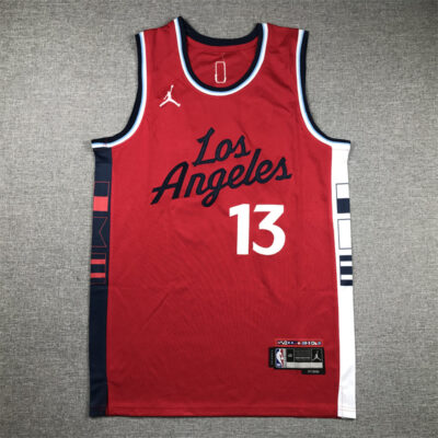 Camiseta Paul George 13 Los Angeles Clippers 2024 25 roja