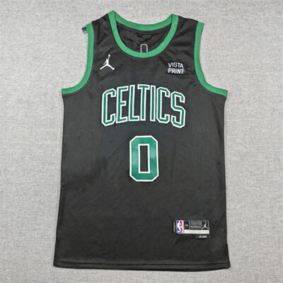 Camiseta Jayson Tatum 0 Boston Celtics 2024 negro 1