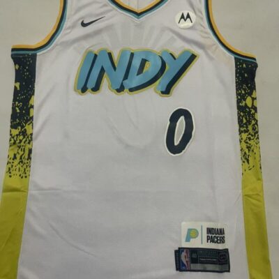 Camiseta Tyrese John Haliburton #0 Pacers The City 2025