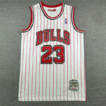 Camiseta Michael Jordan 23 Chicago Bulls Hardwood Classics Rayas Rojas 1