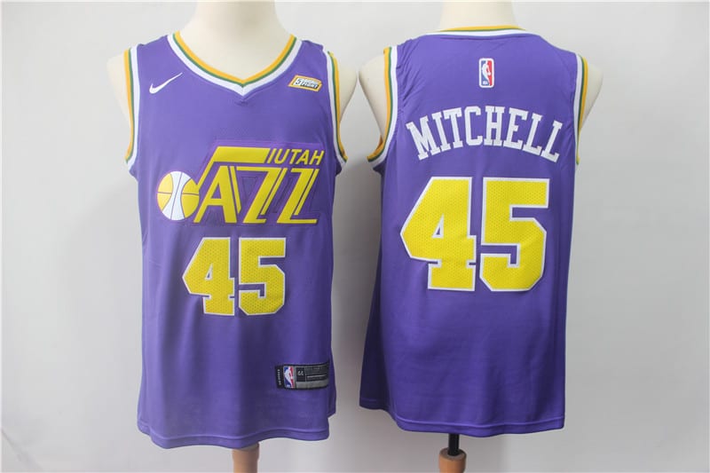 Camiseta Donovan Mitchell 45 Utah Jazz violeta temp 20