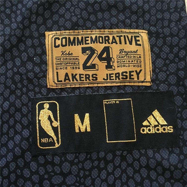 Camiseta Kobe Bryant 24 Lakers Gold Black commemorative 6 1