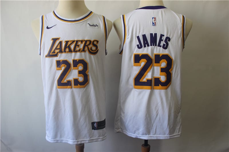 Camiseta LeBron James 23 Los Angeles Lakers blanca