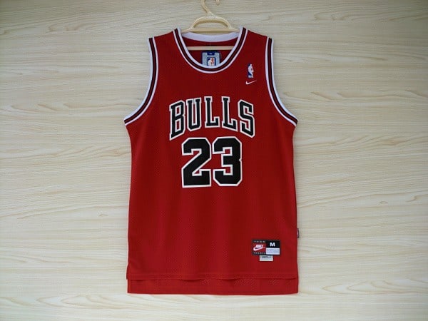Camiseta Michael Jordan 23 Chicago Bulls Roja clasica