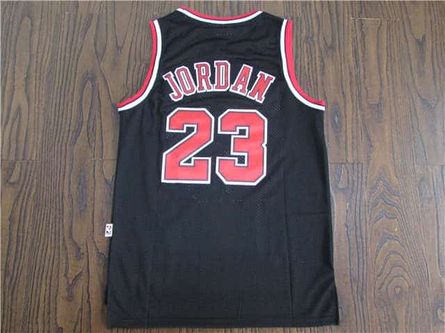 Camiseta Michael Jordan 23 Chicago Bulls negra clasica detras