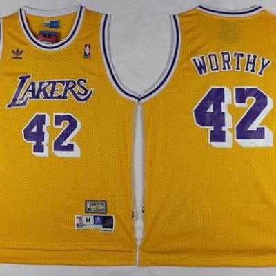 Camiseta Magic Johnson #32 Los Angeles Lakers Amarillo