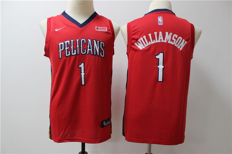 ada56360Camiseta Zion Williamson 01 Pelicans rojo