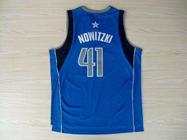 Camiseta Nowitzki #41 Mavs Azul